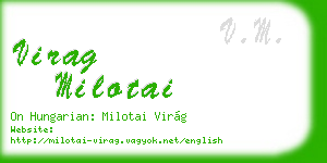 virag milotai business card